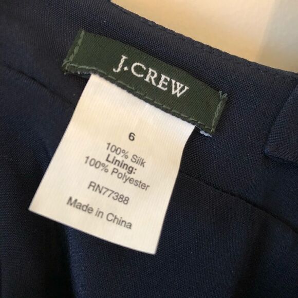 J.CREW Silk Tricotine Rebecca Short Navy Dress - Picture 6 of 7